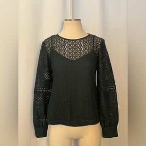 Green Banana Republic Lace Blouse szS